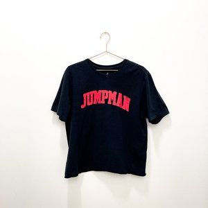 BLACK AND RED JUMPMAN CROP TOP SIZE MEDIUM